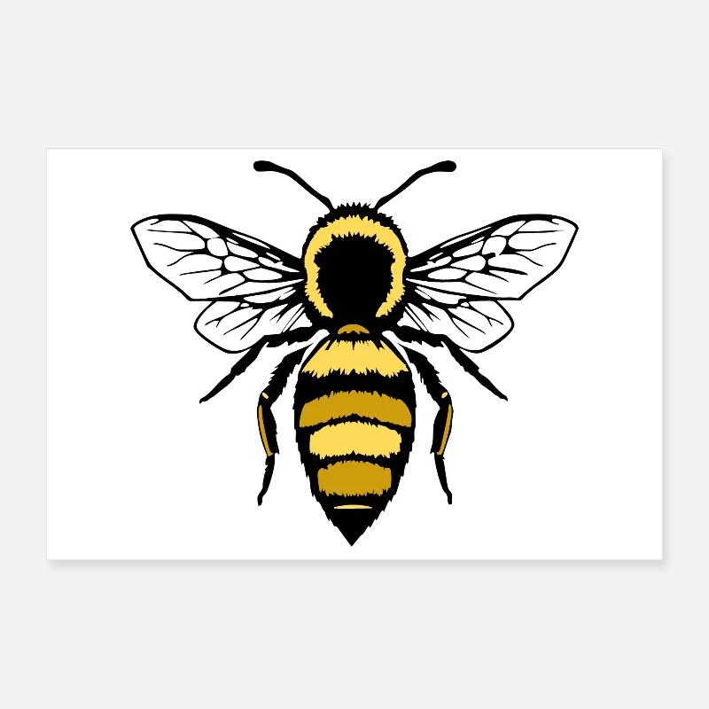 Bee Bees T-shirt Beekeeper Gift Poster 12" x 8" (30x20 cm)