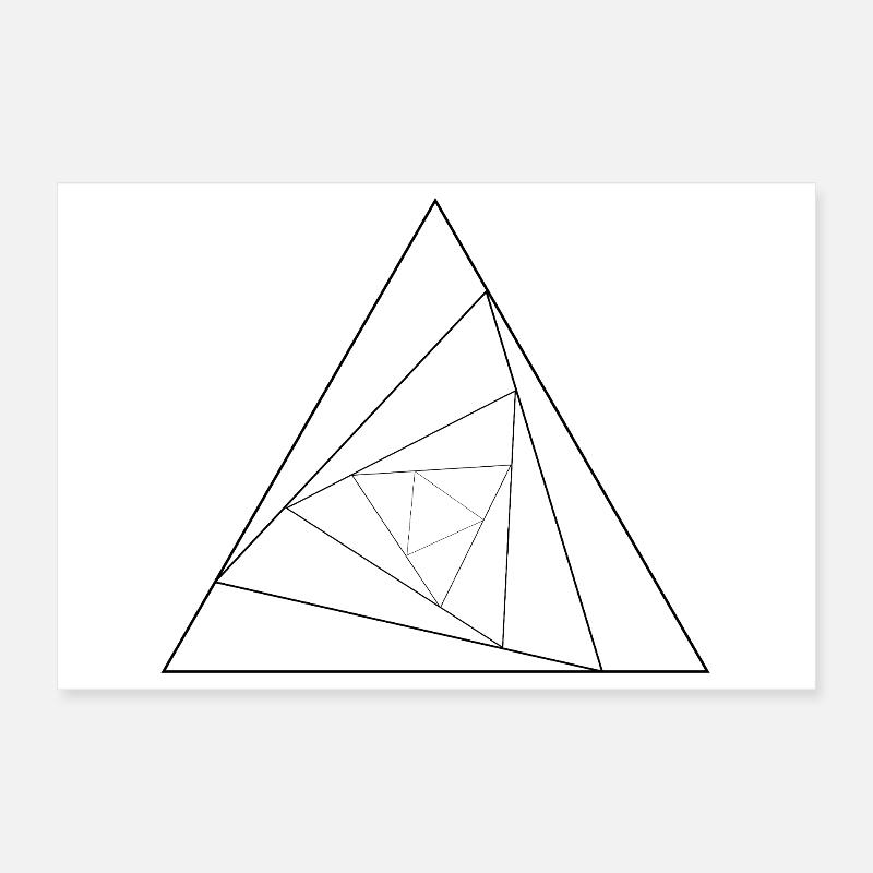 Triangle triangulaire Poster 30 x 20 cm