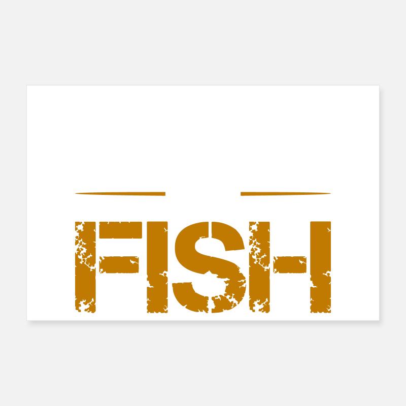 Né pour pêcher Poster 30 x 20 cm