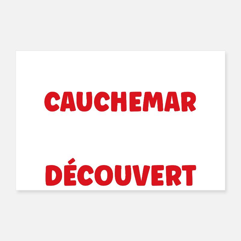 Cauchemar découvert: j'étais à découvert Poster 30 x 20 cm