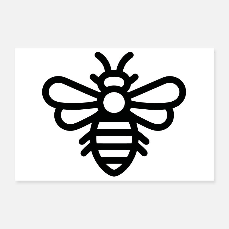 bee Poster 12" x 8" (30x20 cm)
