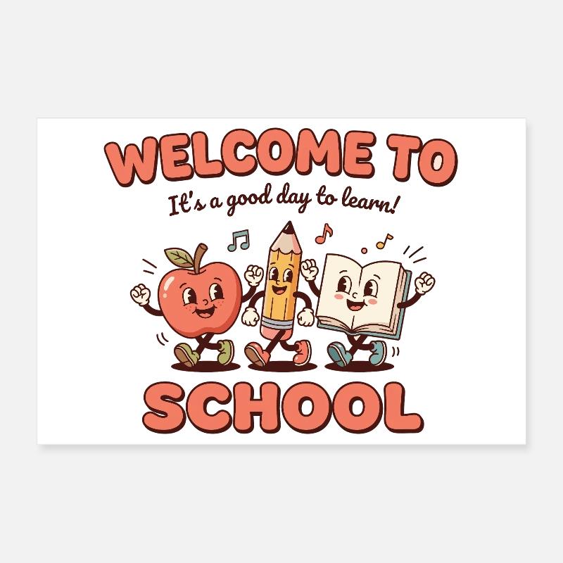 Welcome to School Design – Einschulung Kinder Poster 30x20 cm