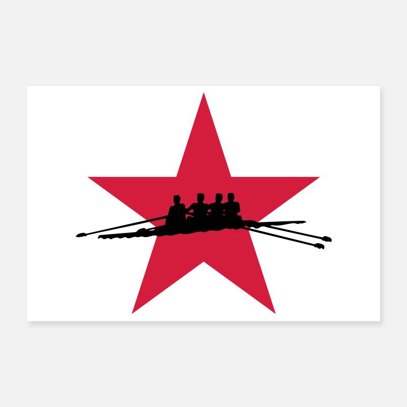 Rowing Poster 12" x 8" (30x20 cm)