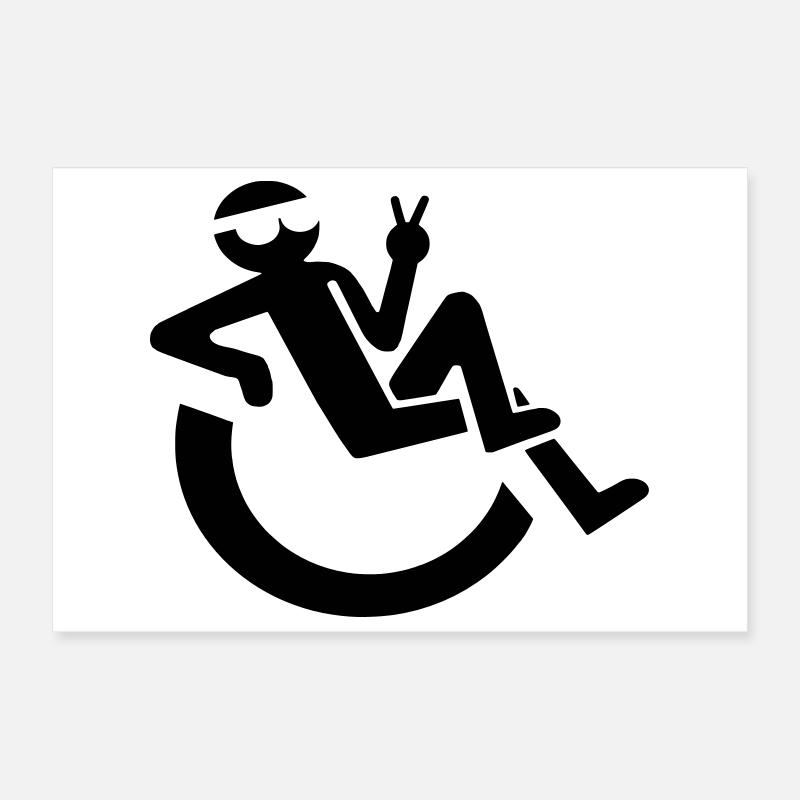 Bild eines entspannten Rollstuhlfahrers # Poster 30x20 cm