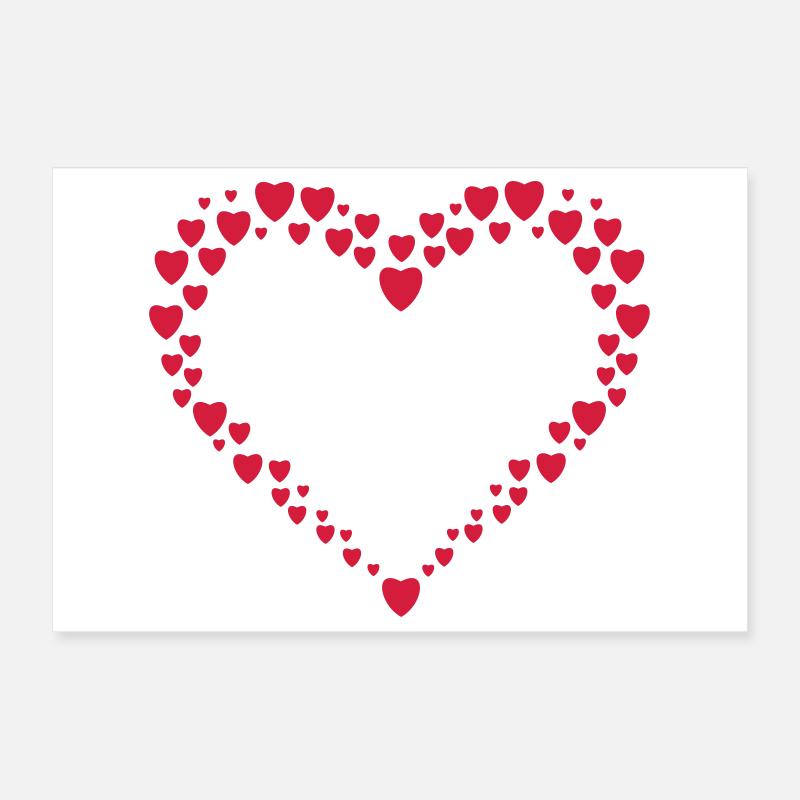 heart Poster 12" x 8" (30x20 cm)