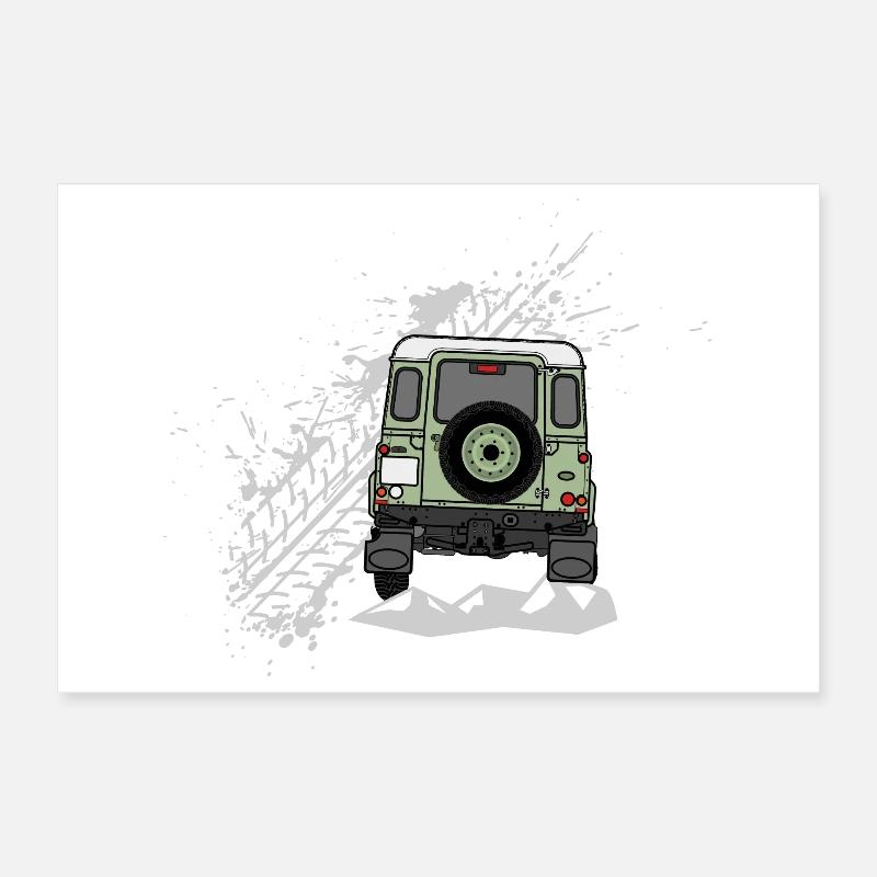 Defender Splash Rear Poster 30 x 20 cm