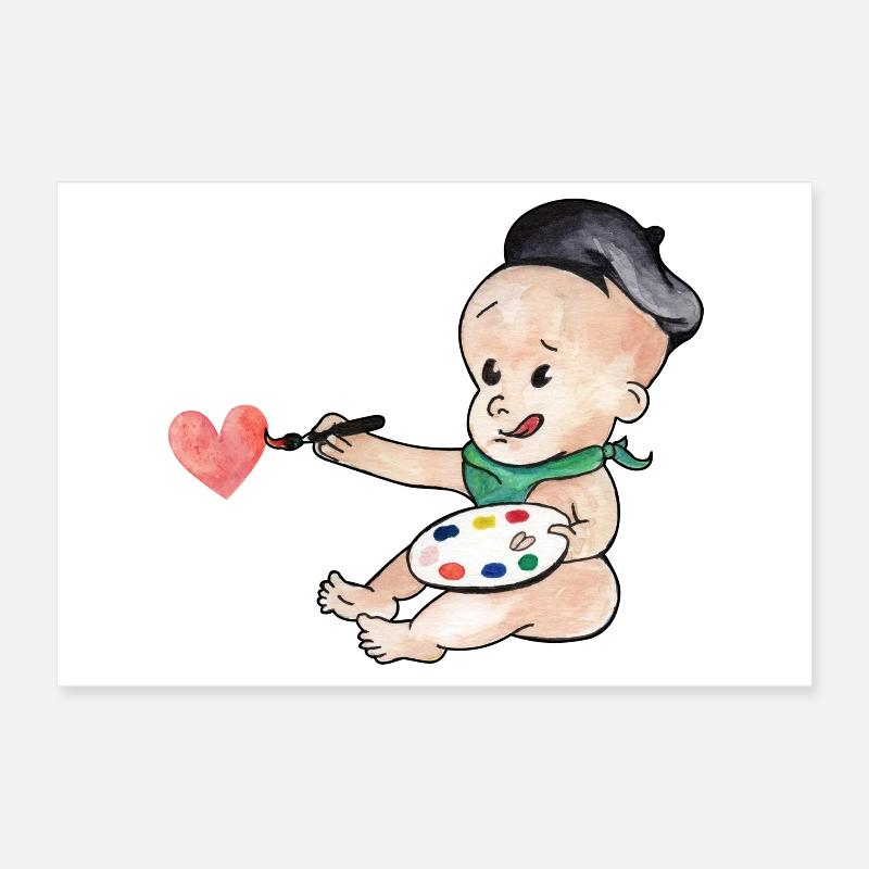 Das Baby liebt Papa Poster 30x20 cm