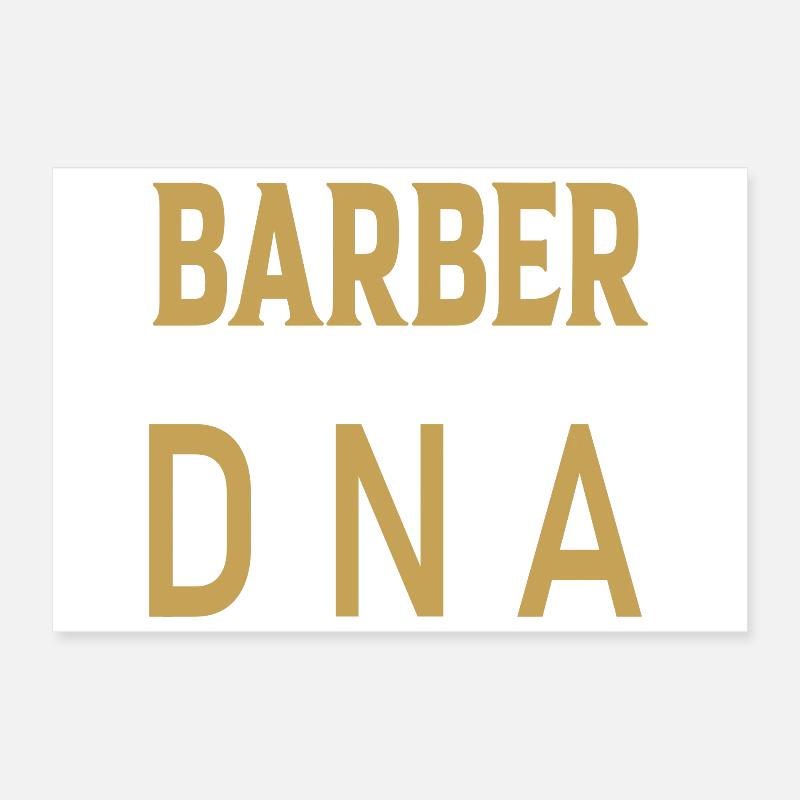 Barber DNA Design im Retro-Stil Poster 30x20 cm
