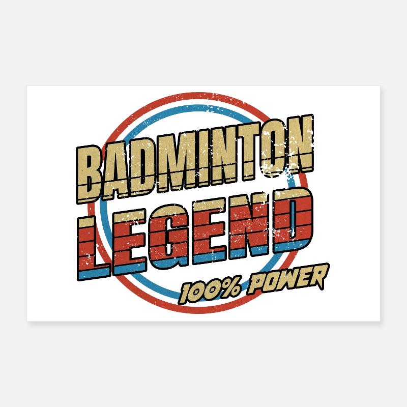 Légende du badminton Poster 30 x 20 cm