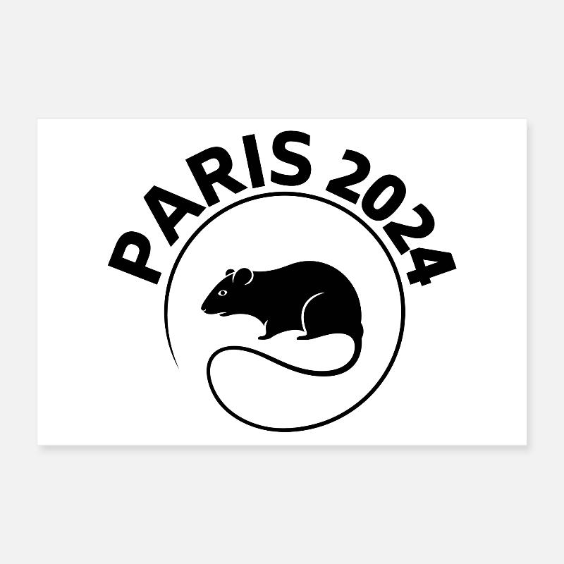 Maskottchen, Ratte, Paris Poster 30x20 cm
