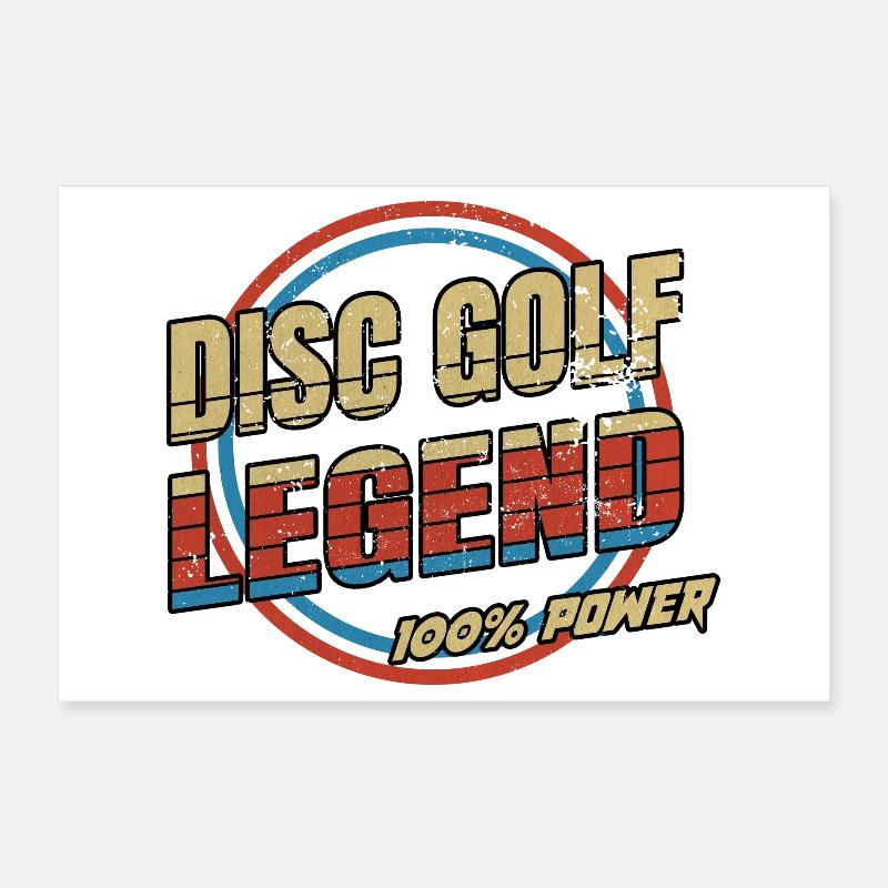 Disco Golf Legenden Design Poster 30x20 cm