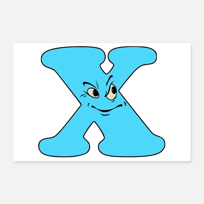 X Poster 12" x 8" (30x20 cm)