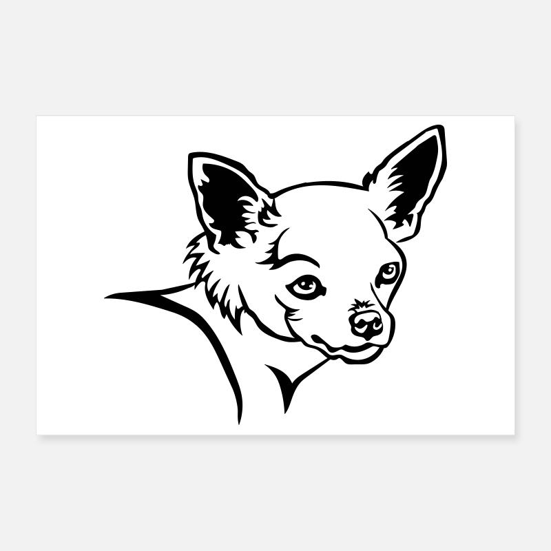 Chihuahua Kopf Poster 30x20 cm