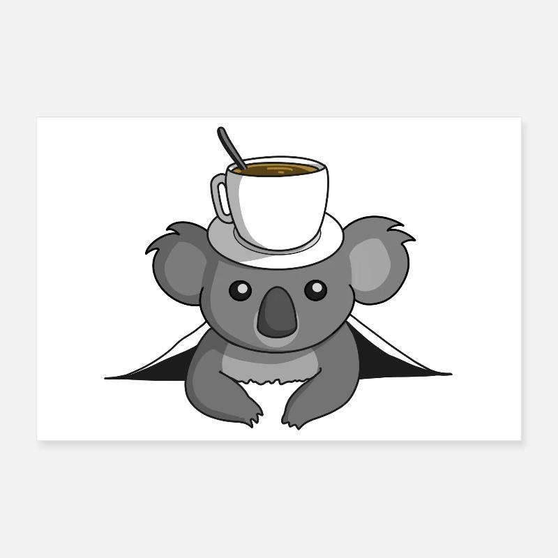Café Koala Poster 30 x 20 cm