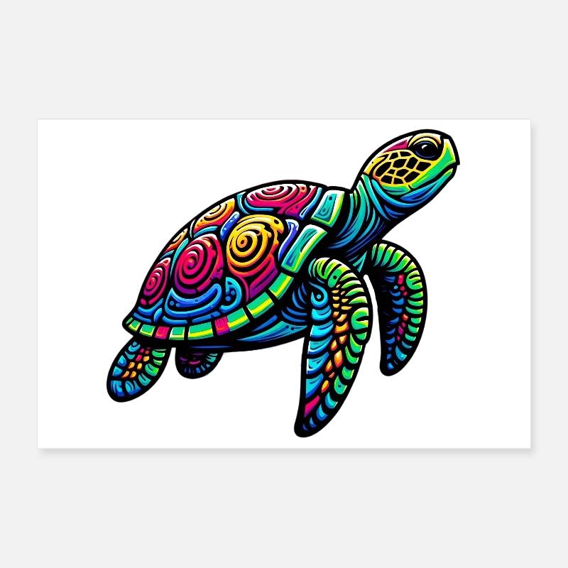 Sea turtle Poster 12" x 8" (30x20 cm)