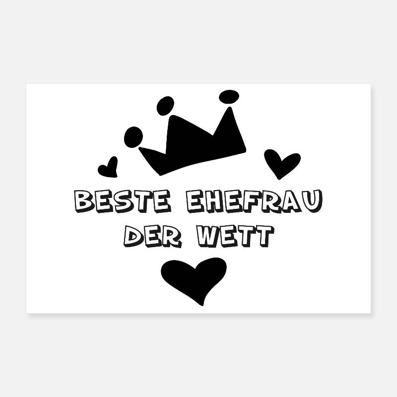 Beste Ehefrau der Welt Poster 30x20 cm