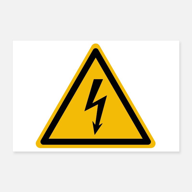 Warnung Vor Vlektrischer Spannung Warnzeichen Poster 30x20 cm