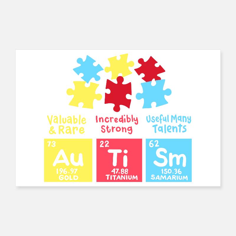 Autismus Bewusstsein Poster 30x20 cm