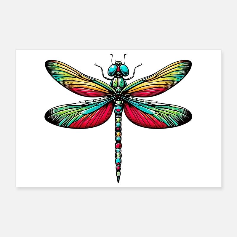 Dragonfly Poster 12" x 8" (30x20 cm)