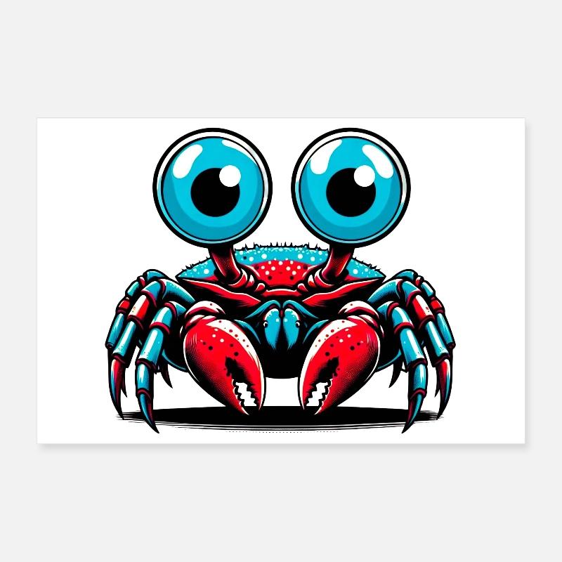 Crab Poster 12" x 8" (30x20 cm)