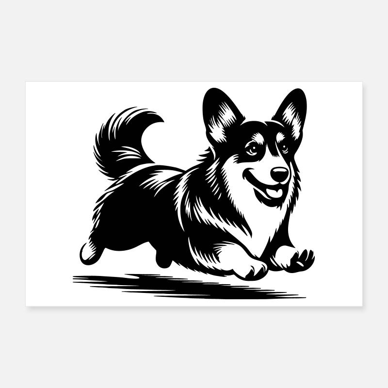 Welsh Corgi Poster 12" x 8" (30x20 cm)
