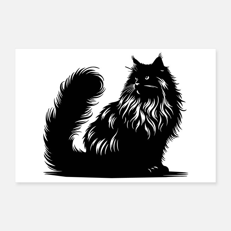 Chat des forêts norvégiennes Poster 30 x 20 cm