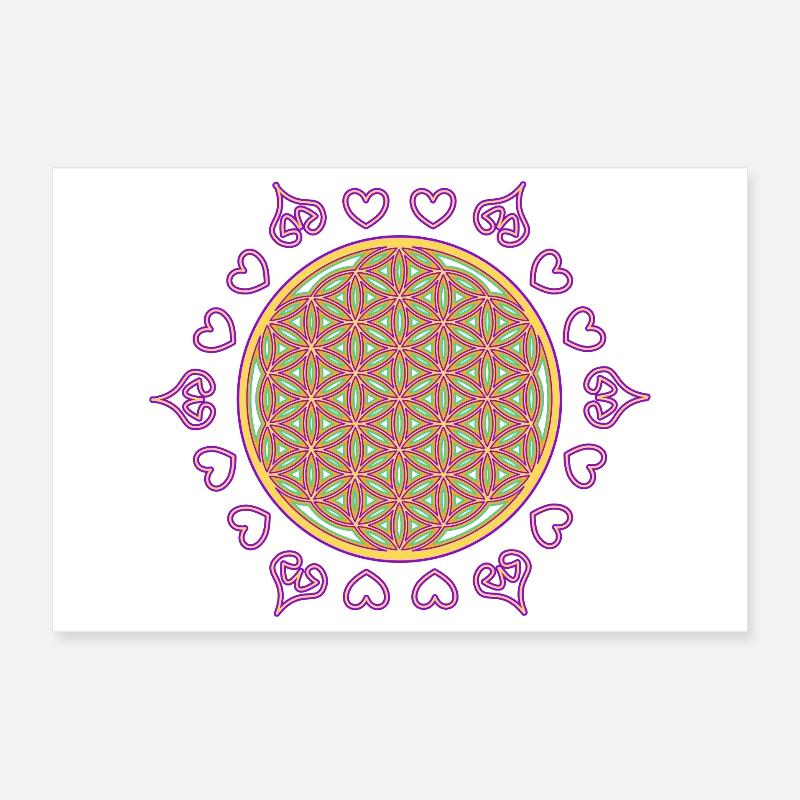 Lebensblume Poster 30x20 cm