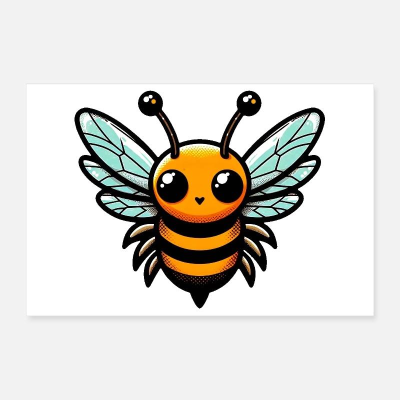 Bee Poster 12" x 8" (30x20 cm)