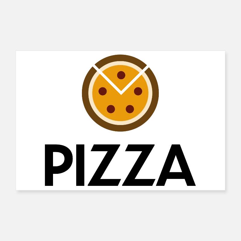 Pizza - Poster 30 x 20 cm - blanc