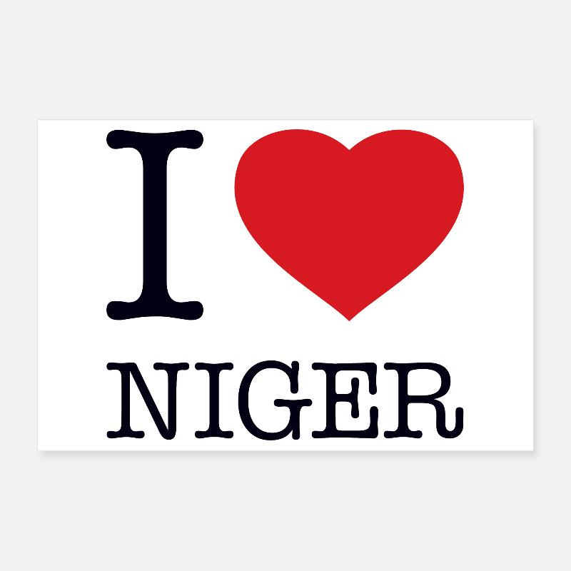 J’ADORE LE NIGER Poster 30 x 20 cm