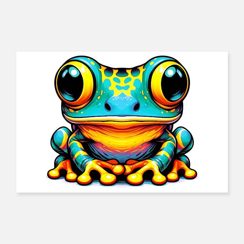 Frog Poster 12" x 8" (30x20 cm)