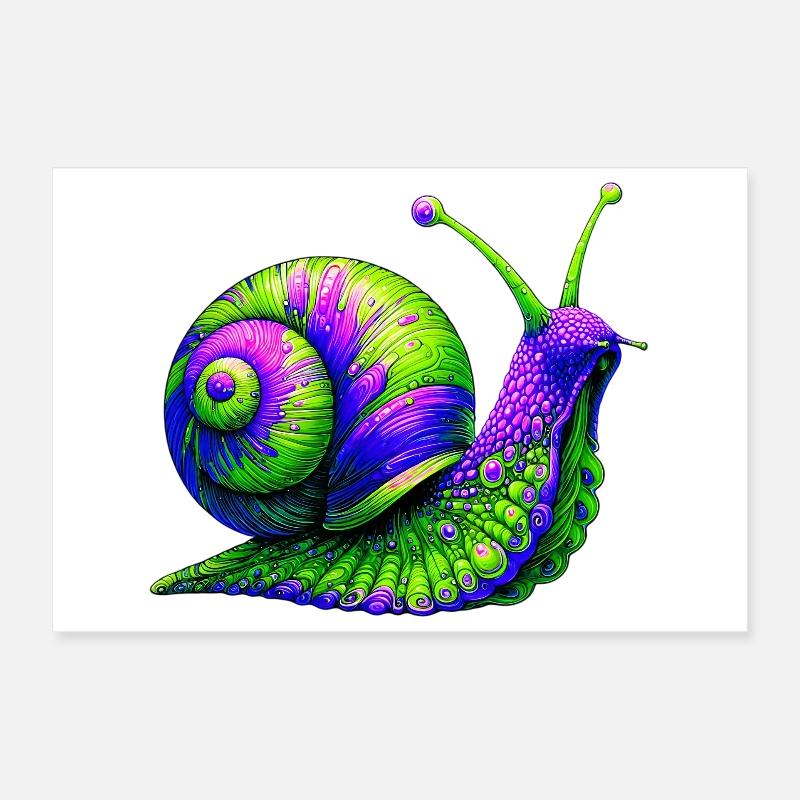 Snail Poster 12" x 8" (30x20 cm)