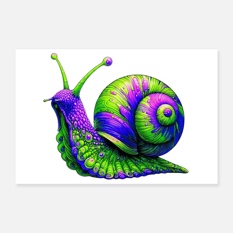 Snail Poster 12" x 8" (30x20 cm)