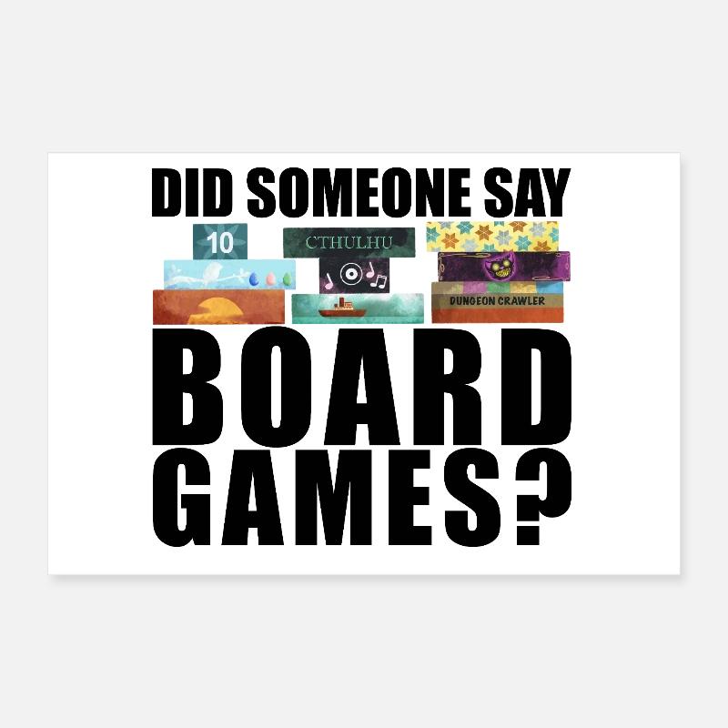 Brettspiele lustiger Spruch Poster 30x20 cm