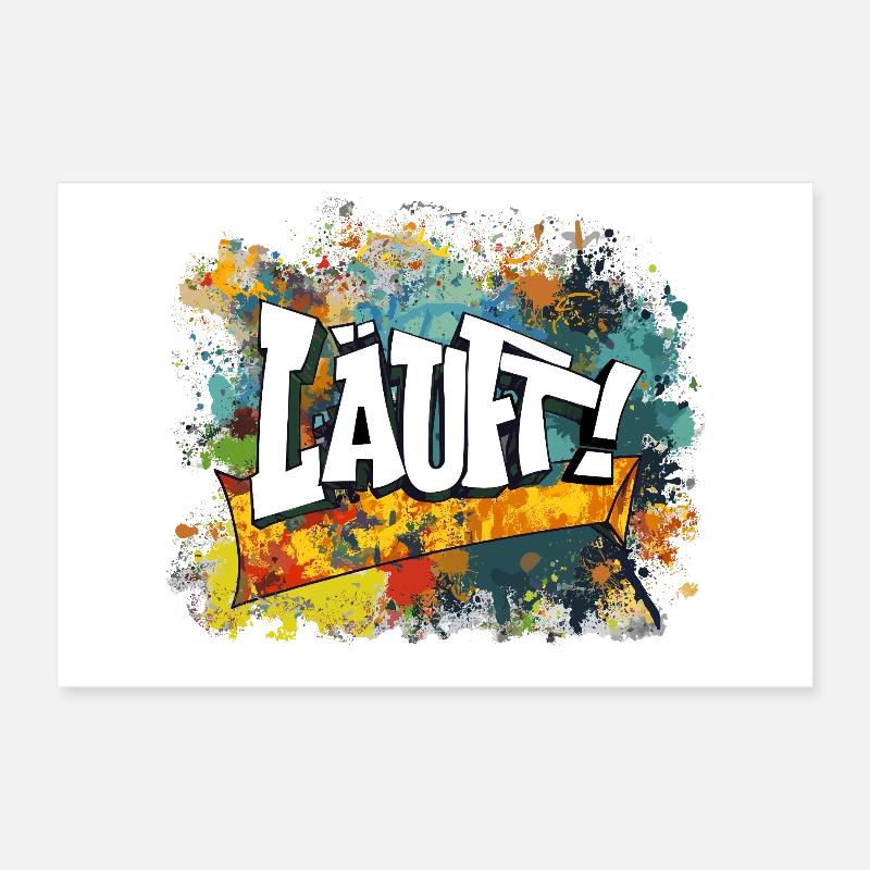 Graffiti Kunst Spaß Design läuft Poster 30x20 cm