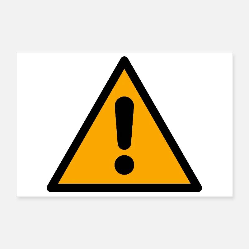 Attention ! | Graphique de l’icône d’avertissement Poster 30 x 20 cm