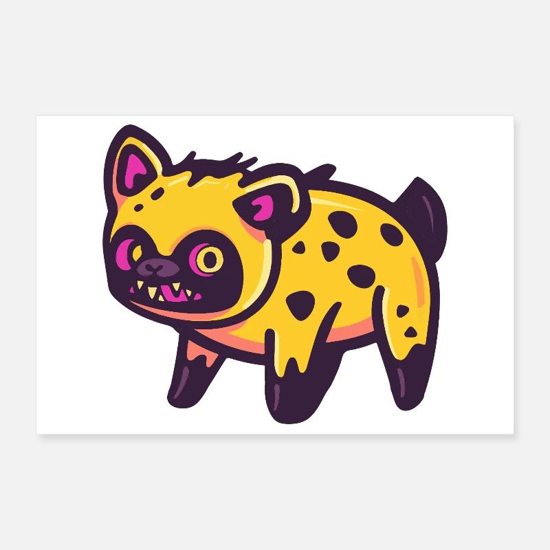 Hyäne Halloween Zombie Poster 30x20 cm