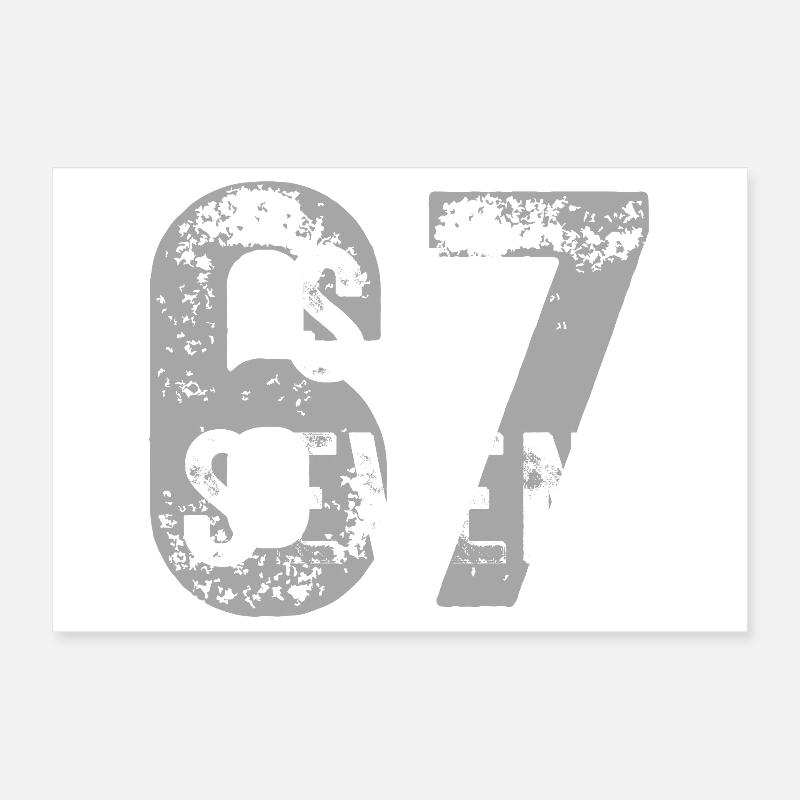 Six Sept, 6 7 argot Poster 30 x 20 cm