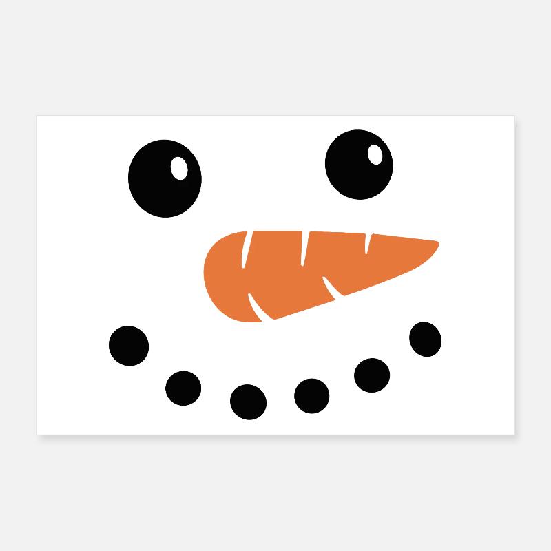 Schneemann-Gesicht Poster 30x20 cm