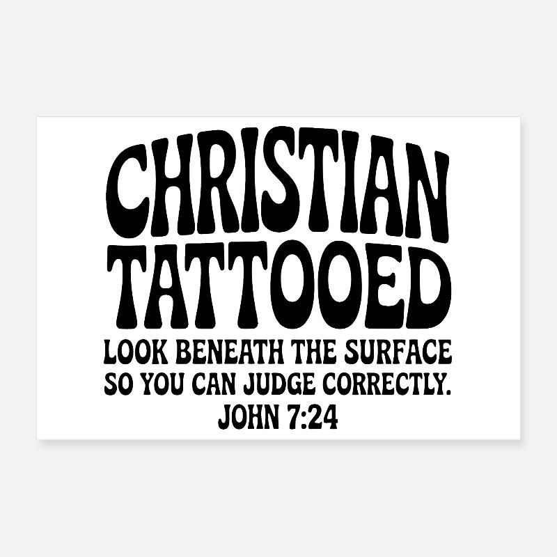 Christian Tätowiert Poster 30x20 cm