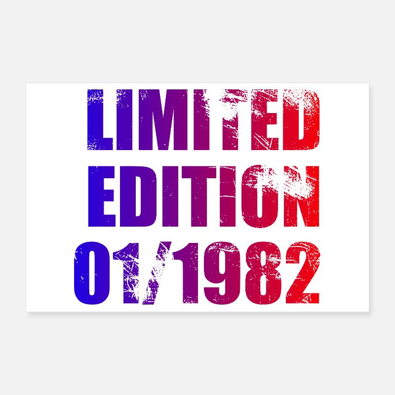 44e anniversaire Édition limitée 01/1982 Poster 30 x 20 cm