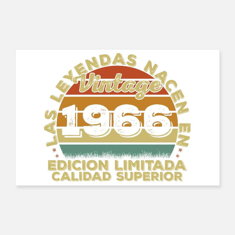 1966 Vintage Retro Birthday Gift Poster 12" x 8" (30x20 cm)