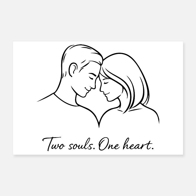 Zwei Seelen, ein Herz Poster 30x20 cm