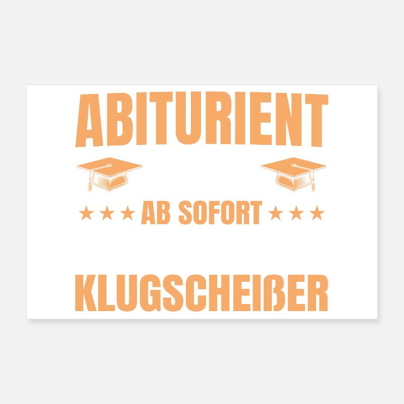 Abitur 2026: Final exam passed, Abitur Poster 12" x 8" (30x20 cm)