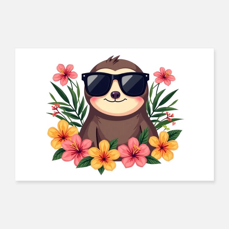 Faultier Poster 30x20 cm