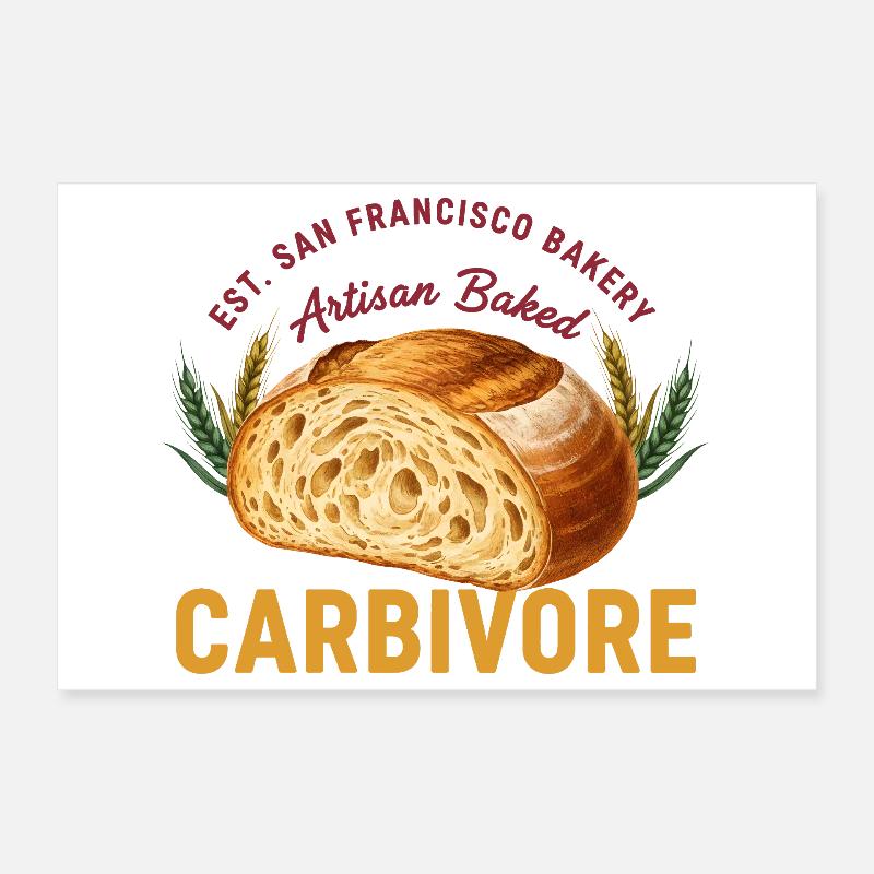 Sauerteigbrot Backkarbivore San Francisco Poster 30x20 cm