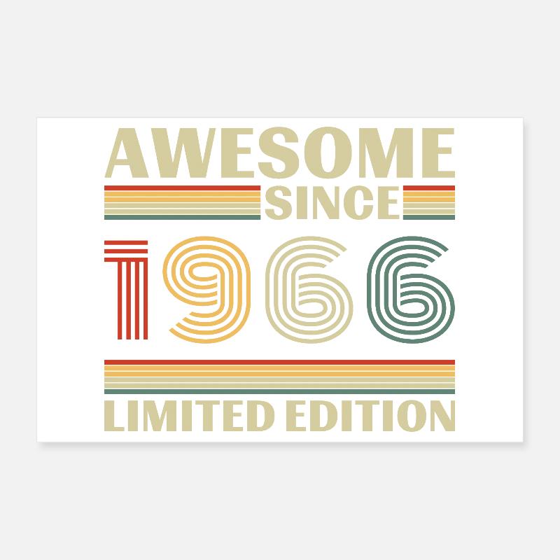1966 Vintage Retro Geburtstagsgeschenk Poster 30x20 cm