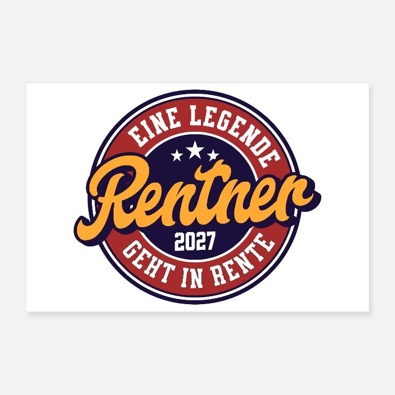 Retraités 2027 Poster 30 x 20 cm