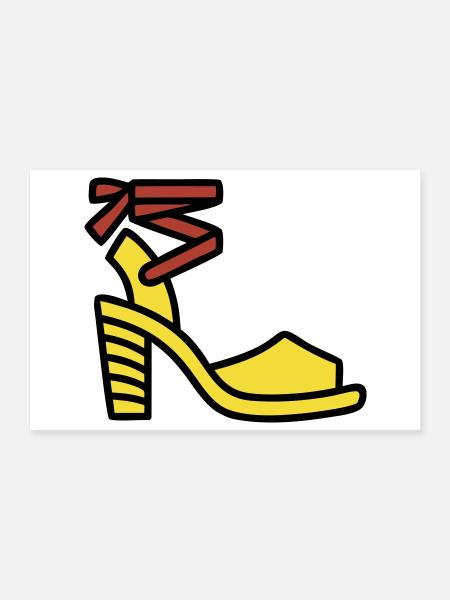 High Heel Shoe Fashion Italy Fashionista - Poster 12" x 8" (30x20 cm) - white - Front