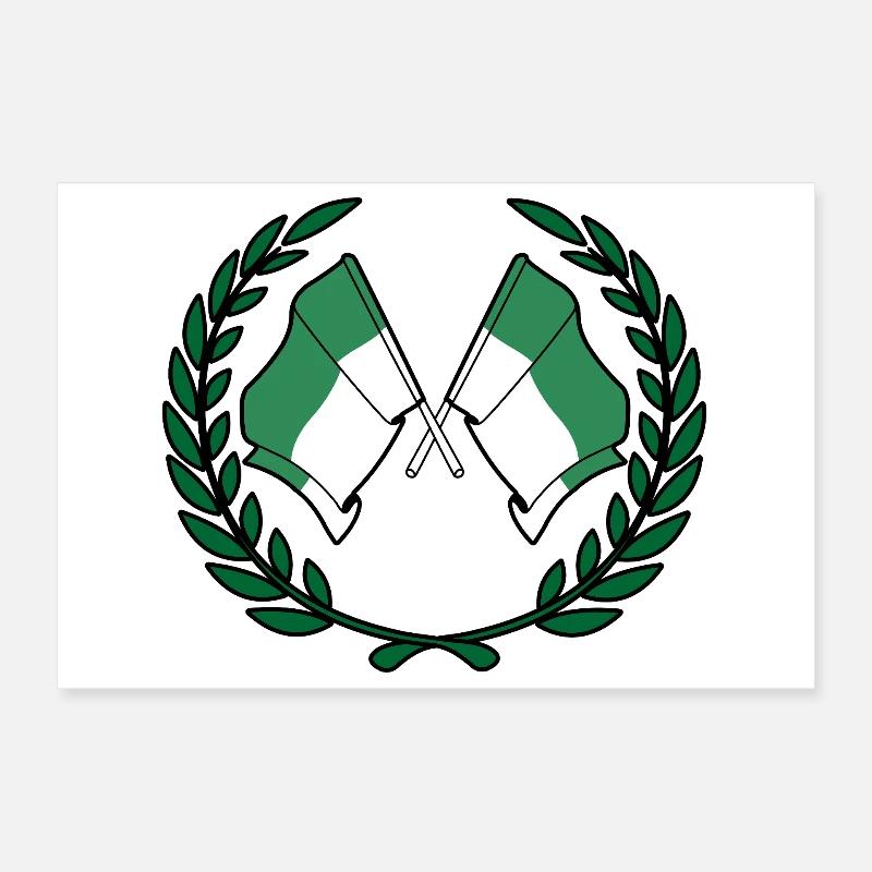 Vlieland Laurel Flags – Island Pride Poster 30x20 cm